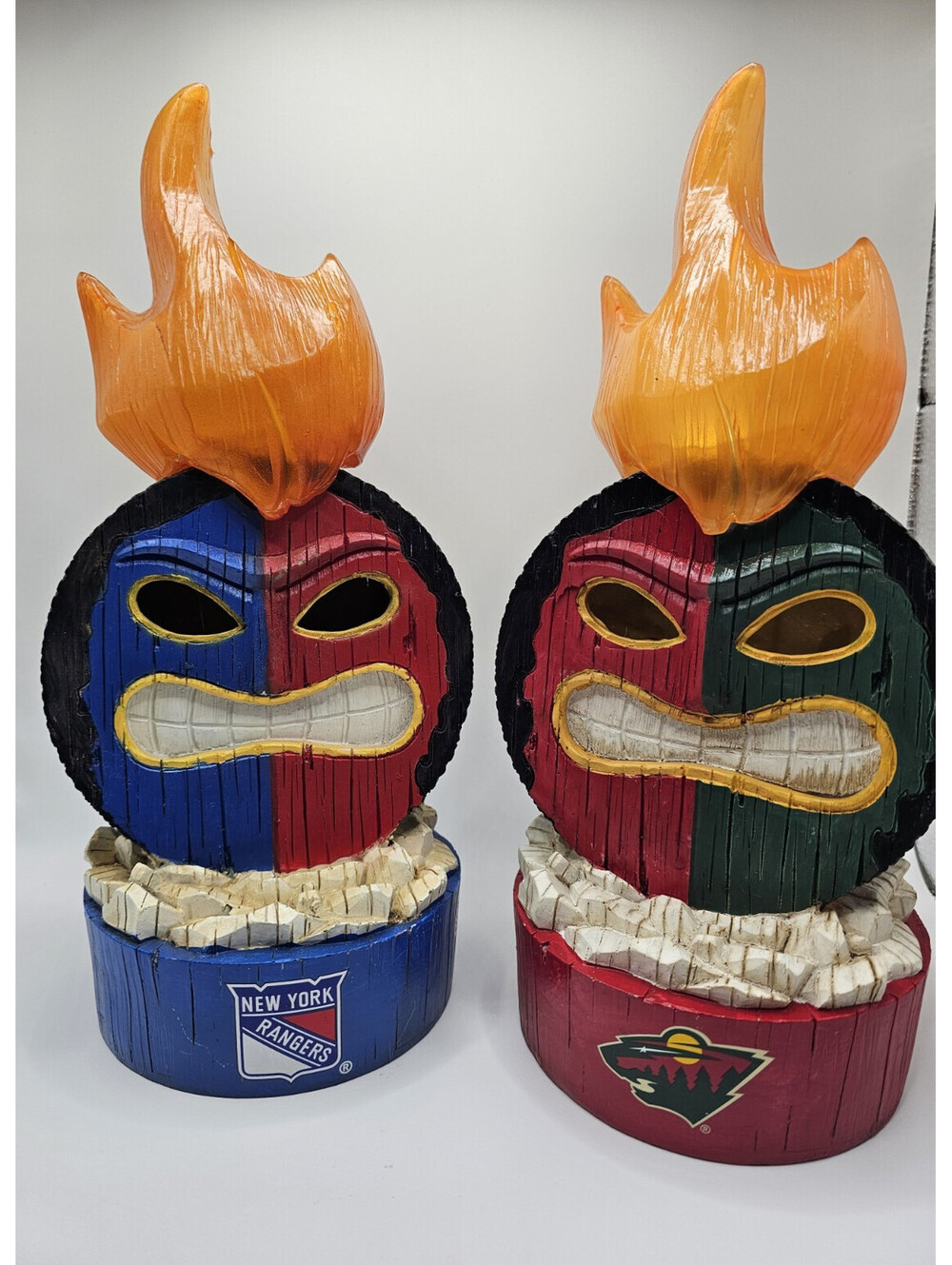 NHL Gillygaloo Tiki Totem Light Lot - NY Rangers & MN Wild - Wild Works Only